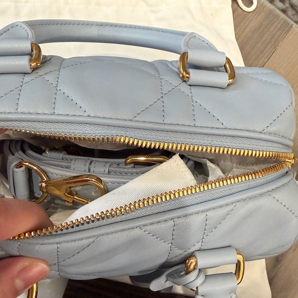 Christian Dior Groove 20 Bag Cloud Blue Cannage Leather - FULL SET with Receipt - Picture 4 of 8